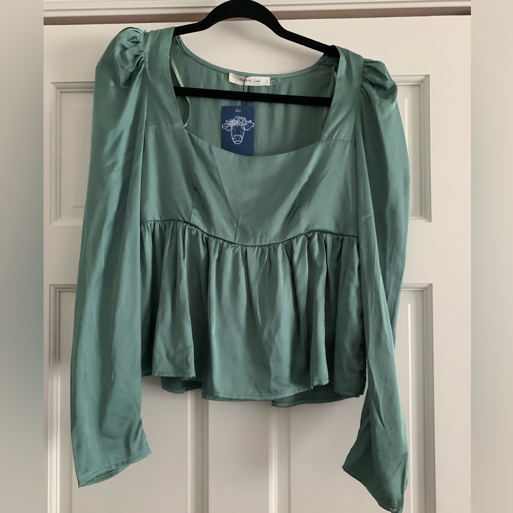 Teal boutique top